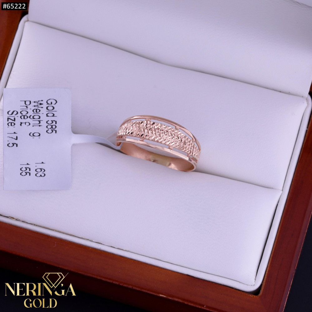 Rose gold women's ring #65222