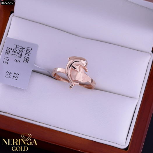 Rose gold women's ring #65226
