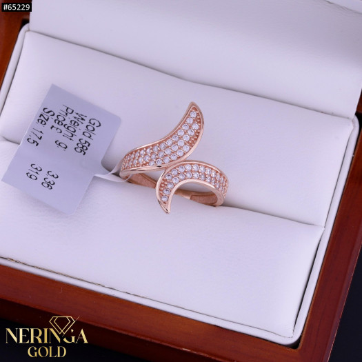 Rose gold women's ring #65229