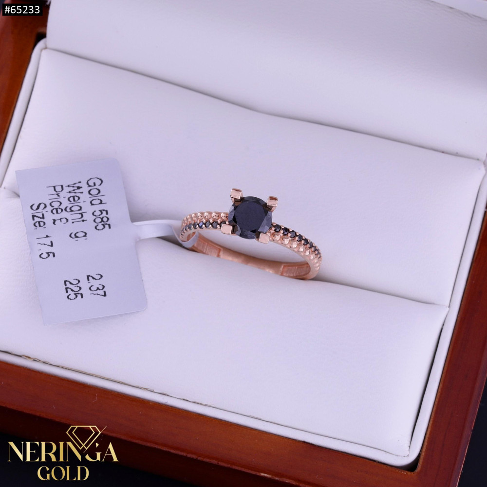 Rose gold women's ring #65233