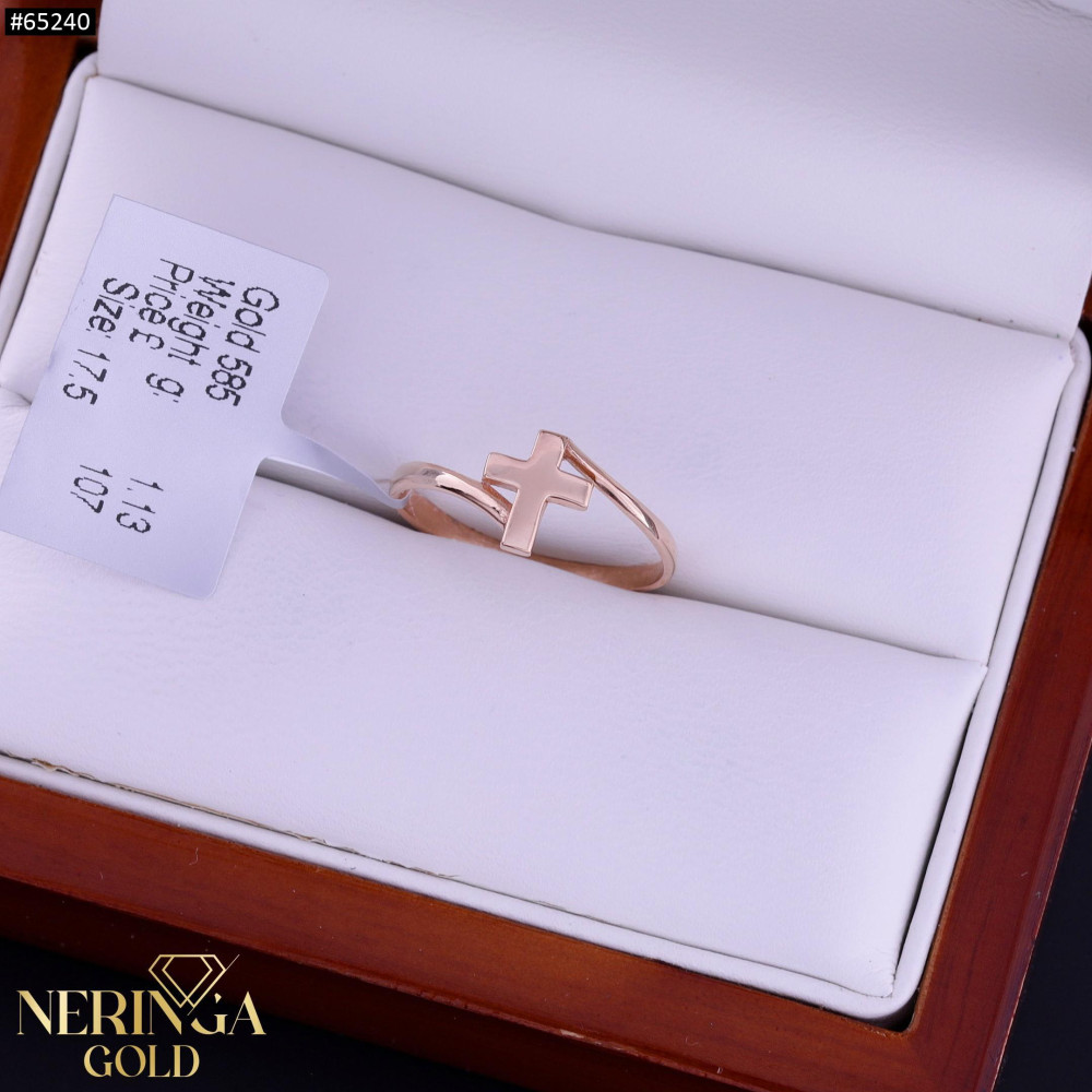 Rose gold women's ring #65240