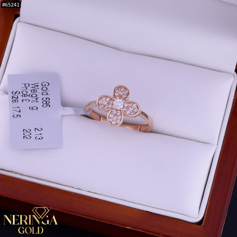 Rose gold women's ring #65241