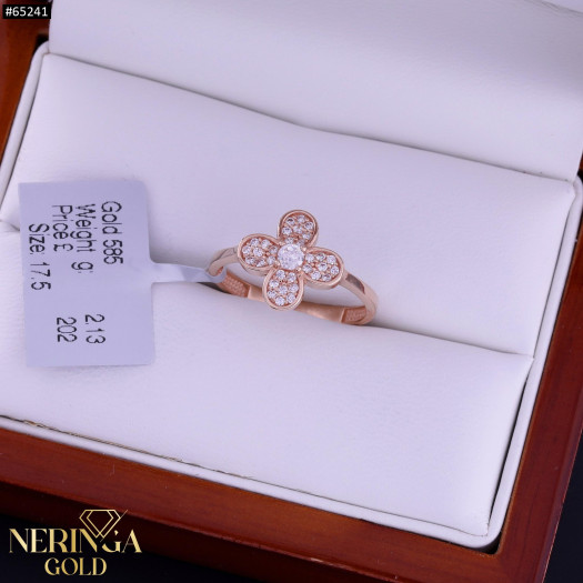 Rose gold women's ring #65241