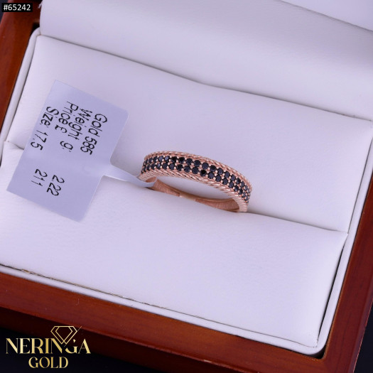 Rose gold women's ring #65242