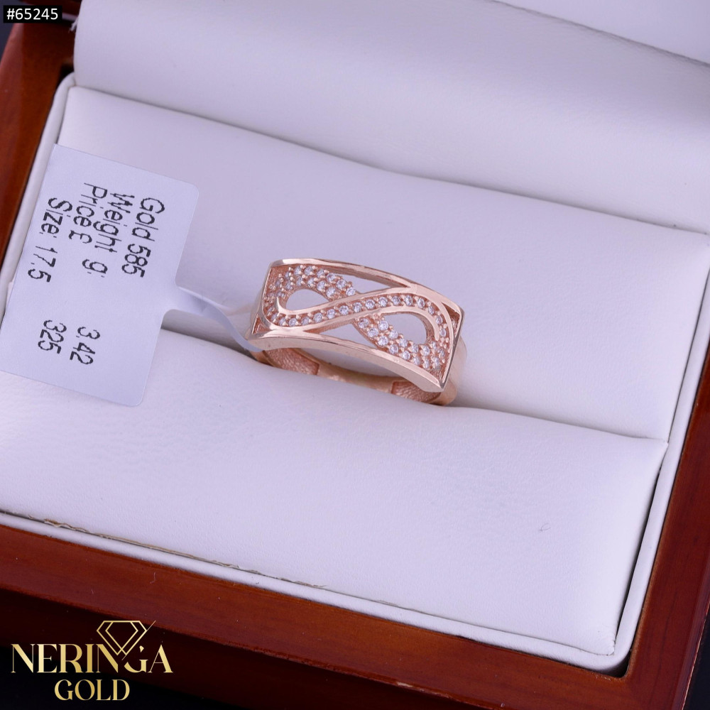 Rose gold women's ring #65245