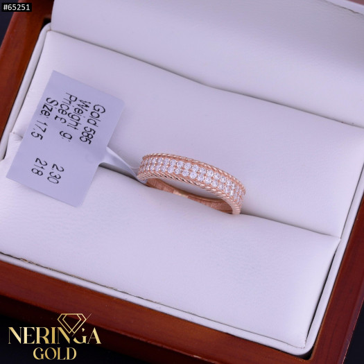 Rose gold women's ring #65251