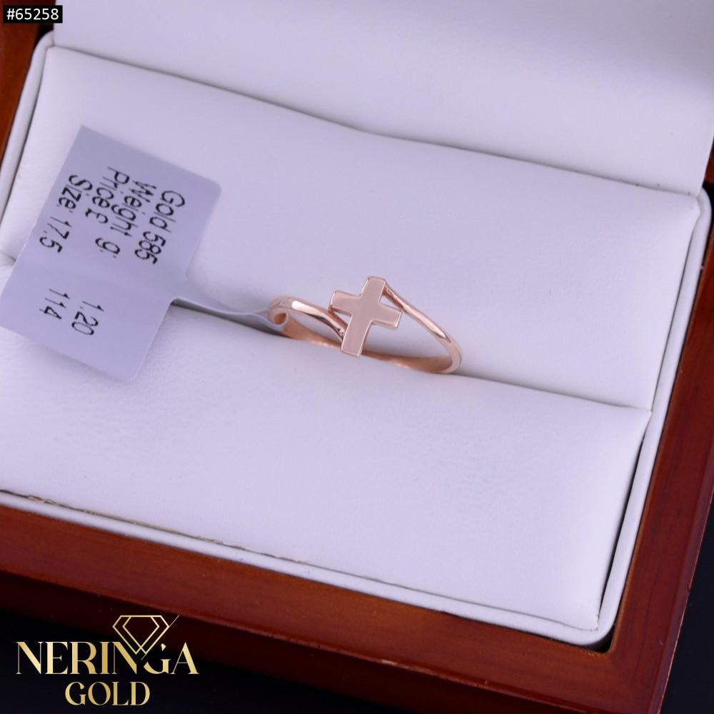 Rose gold women's ring #65258