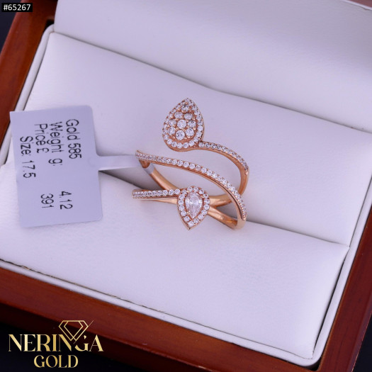 Rose gold women's ring #65267