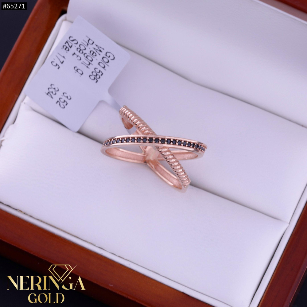 Rose gold women's ring #65271