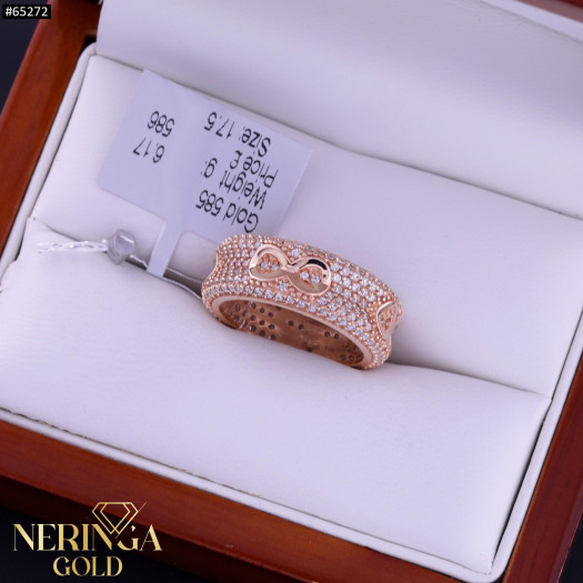 Rose gold women's ring #65272
