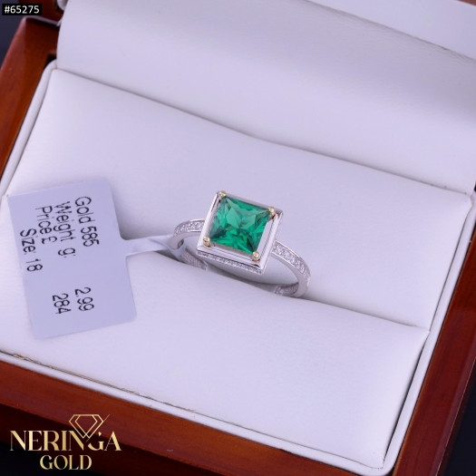 White yellow gold women's ring #65275