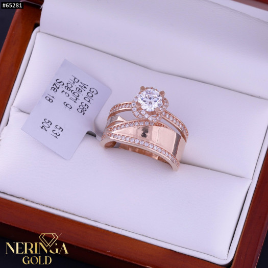 Rose gold women's ring #65281