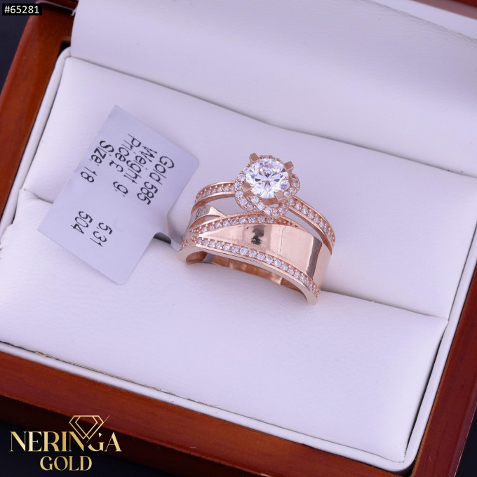 Rose gold women's ring #65281 Rose gold women's ring #65281