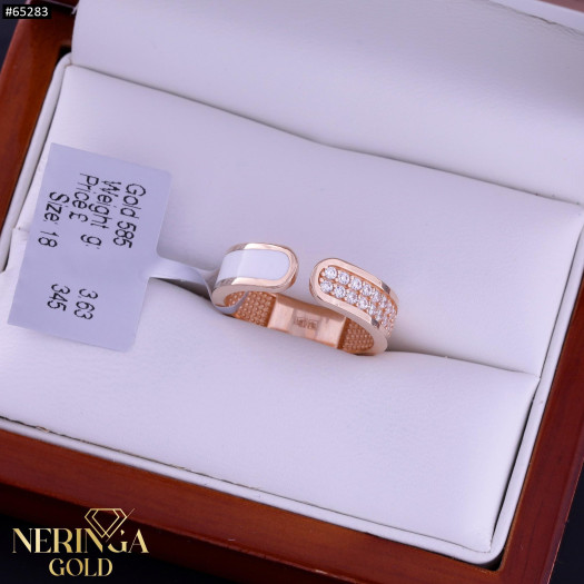 Rose gold women's ring #65283