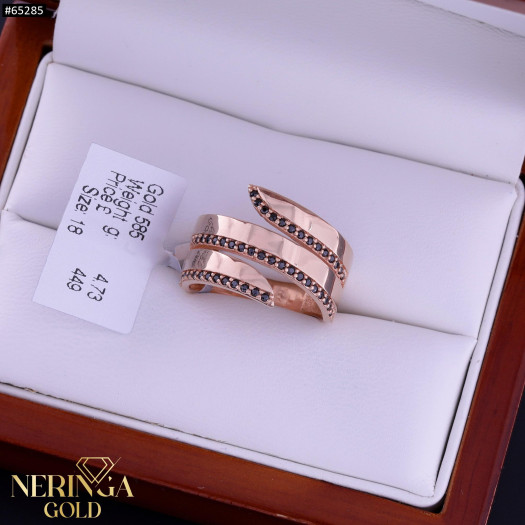 Rose gold women's ring #65285