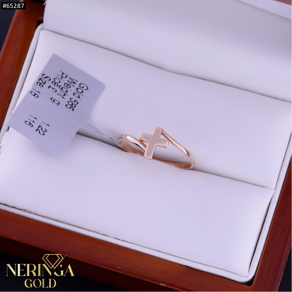 Rose gold women's ring #65287