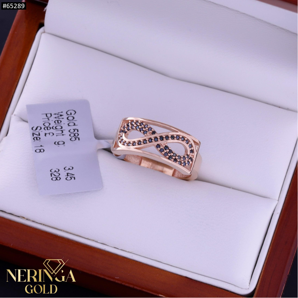Rose gold women's ring #65289