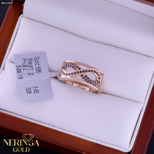 Rose gold women's ring #65289