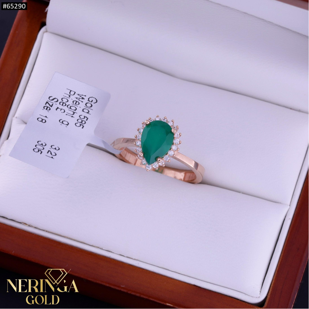 Rose gold women's ring #65290