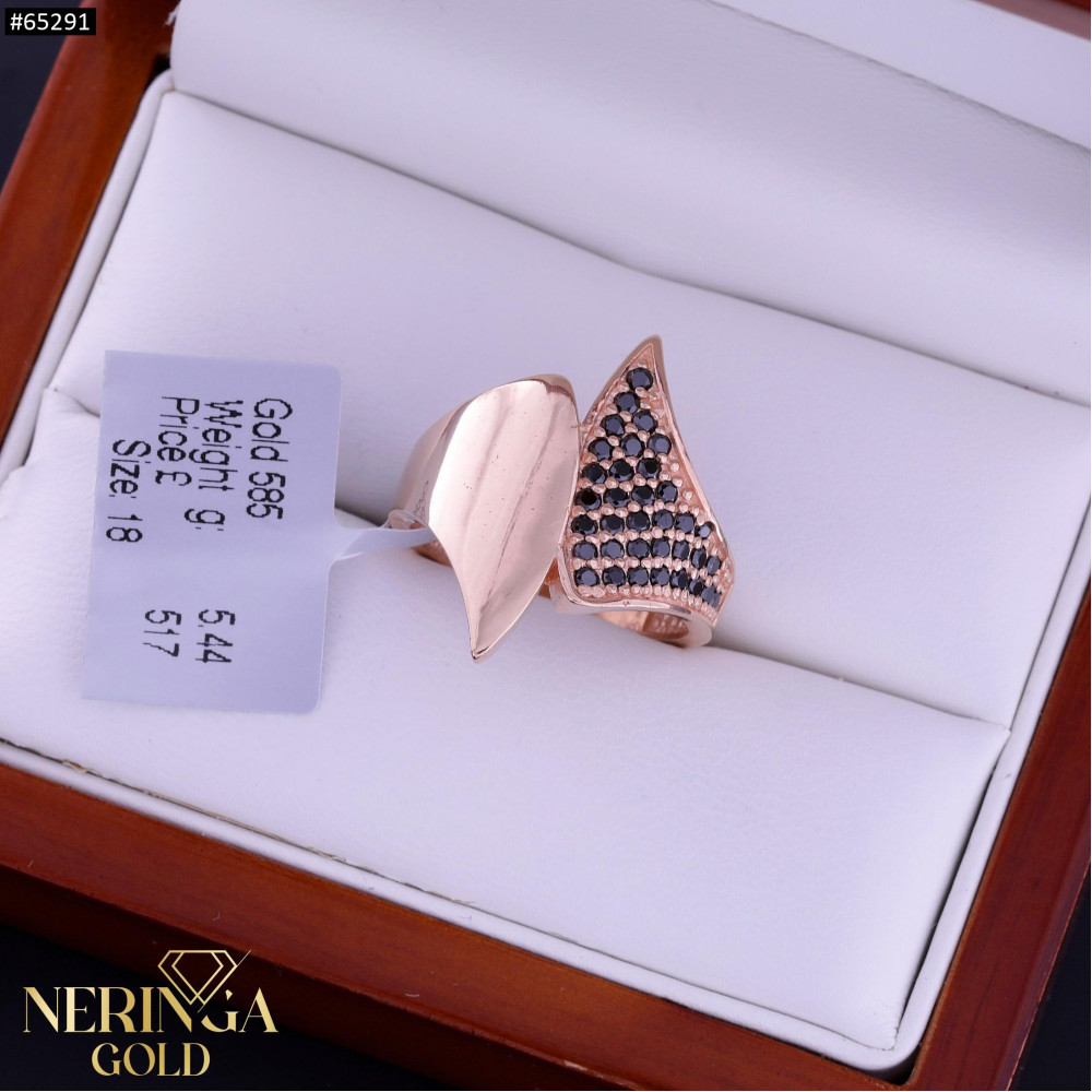 Rose gold women's ring #65291