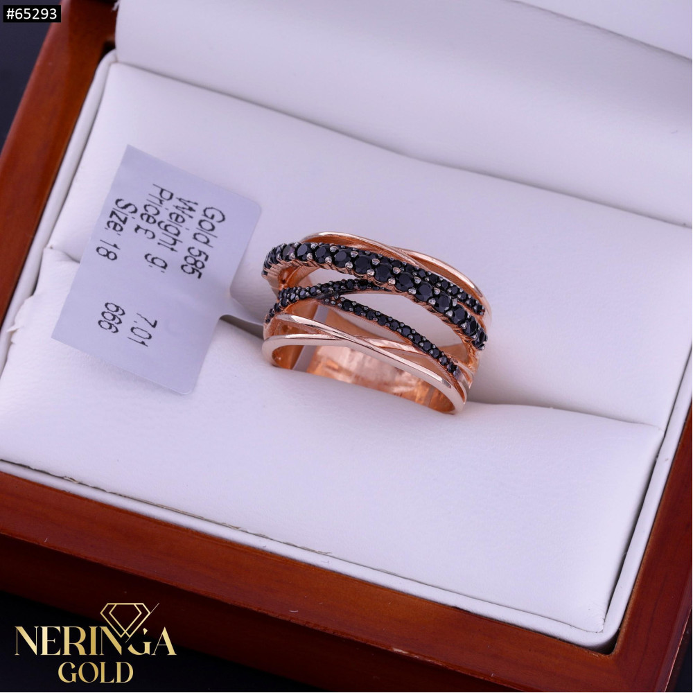 Rose gold women's ring #65293