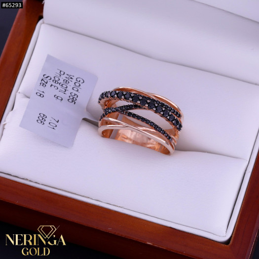 Rose gold women's ring #65293