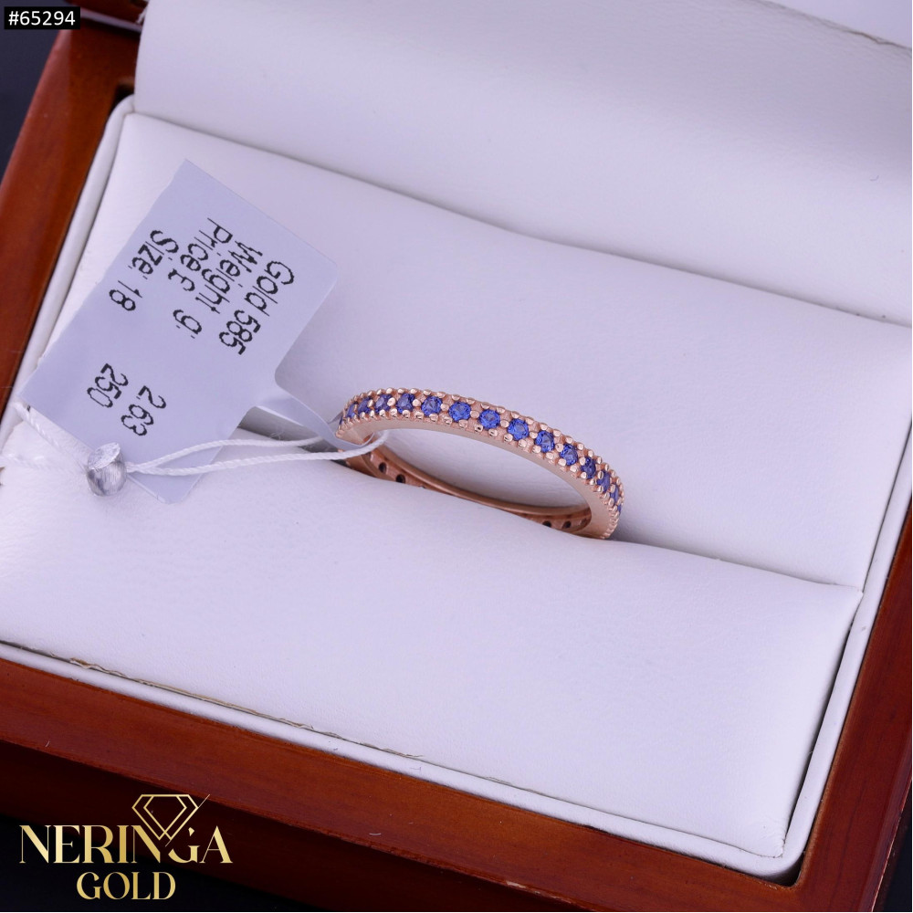 Rose gold women's ring #65294