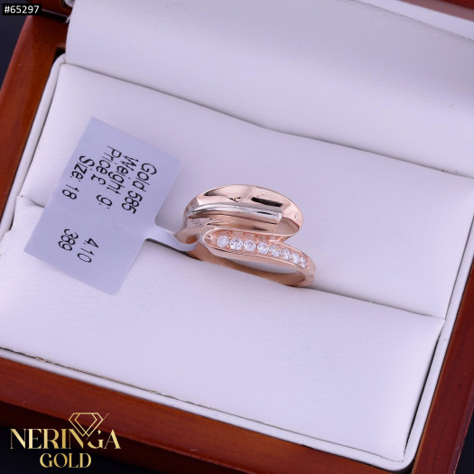 Rose gold women's ring #65297