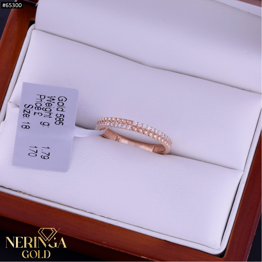 Rose gold women's ring #65300