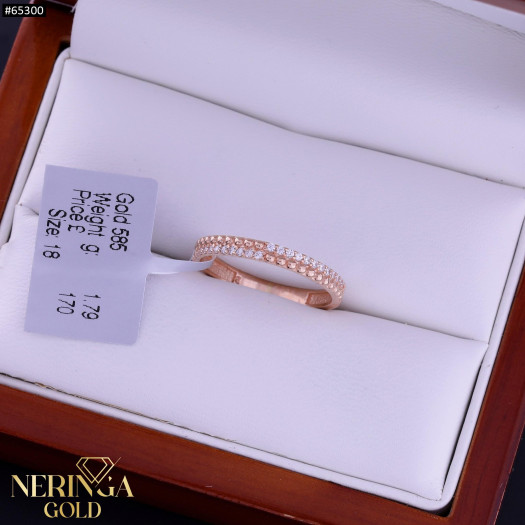 Rose gold women's ring #65300