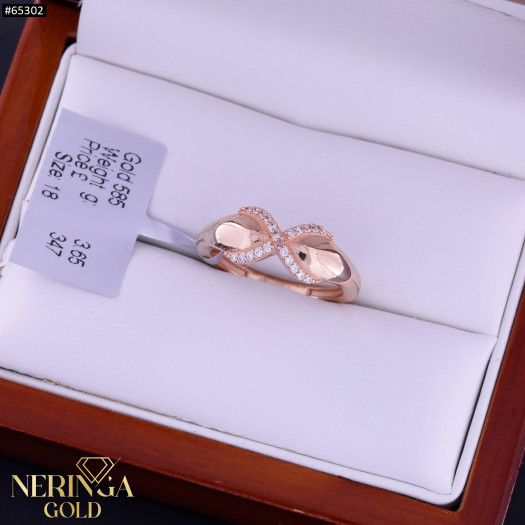 Rose gold women's ring #65302