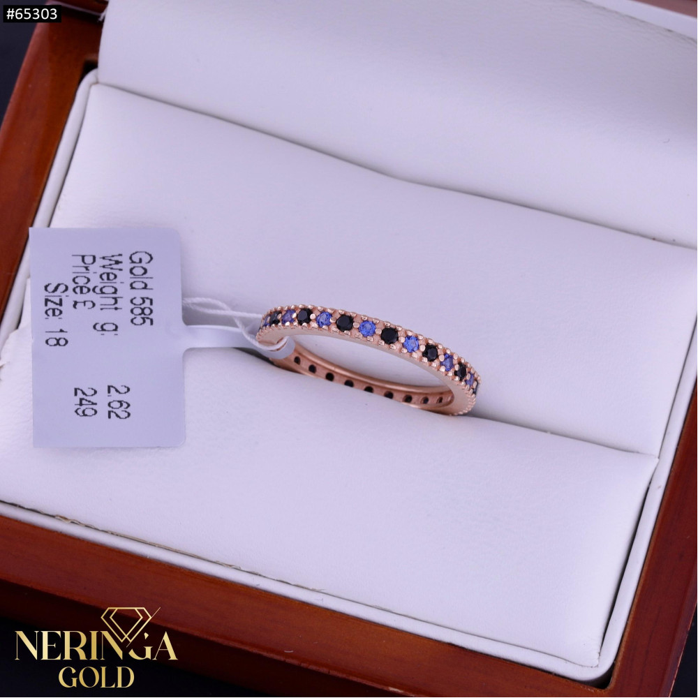 Rose gold women's ring #65303