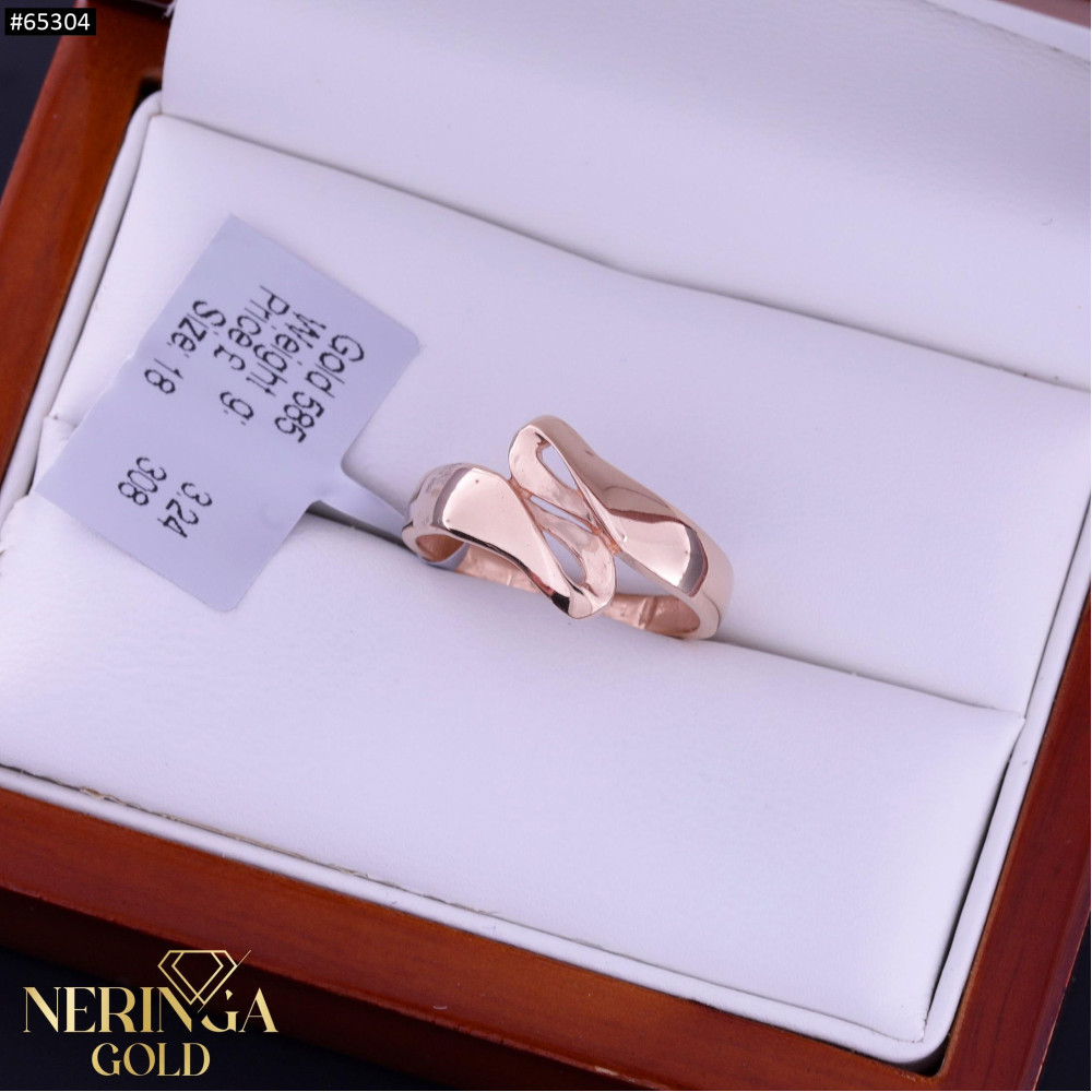 Rose gold women's ring #65304