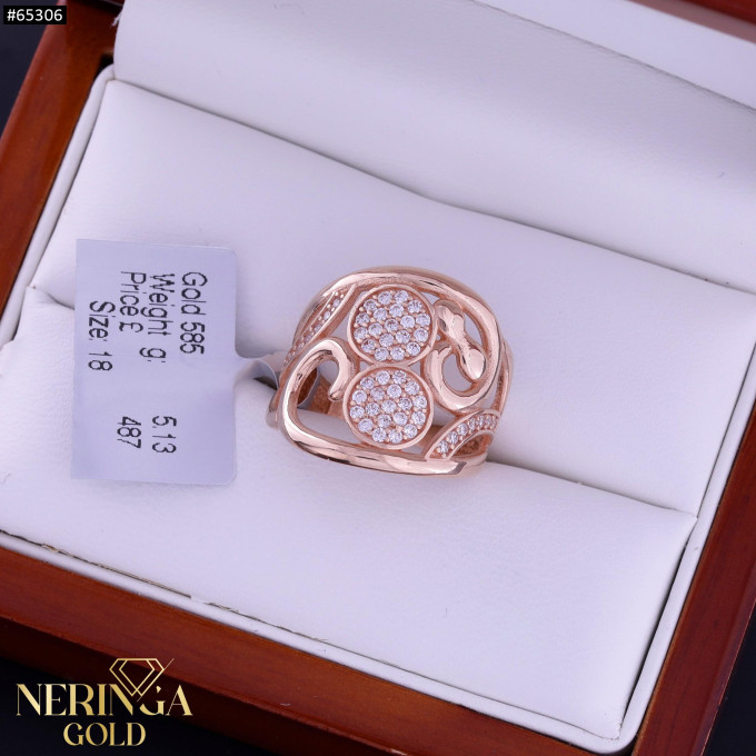 Rose gold women's ring #65306 Rose gold women's ring #65306