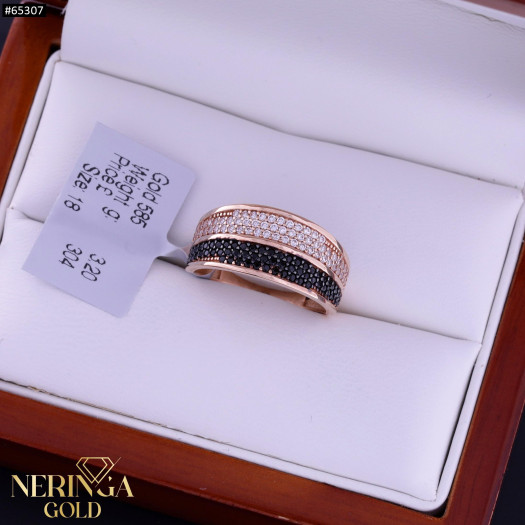 Rose gold women's ring #65307