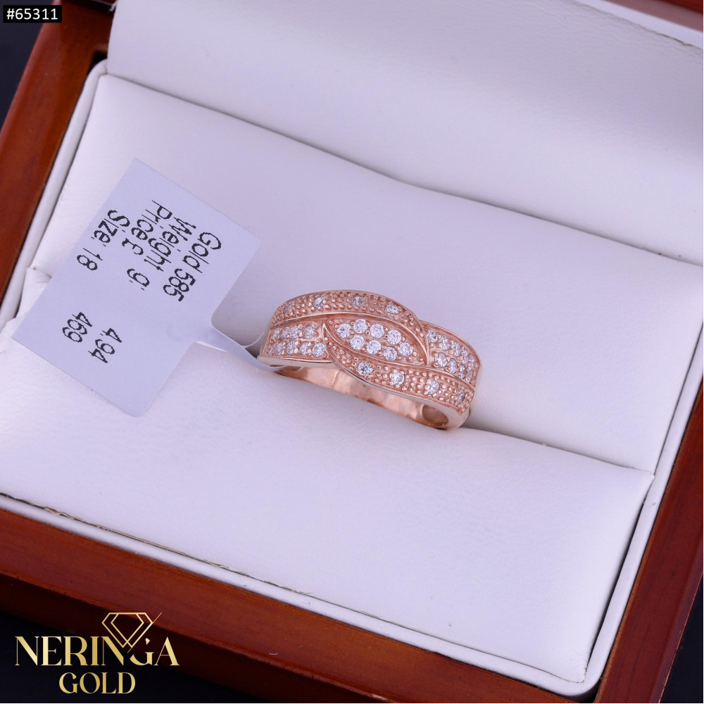 Rose gold women's ring #65311