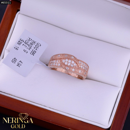 Rose gold women's ring #65311