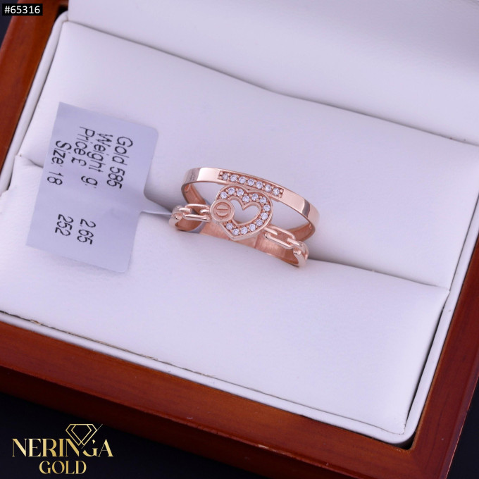 Rose gold women's ring #65316 Rose gold women's ring #65316