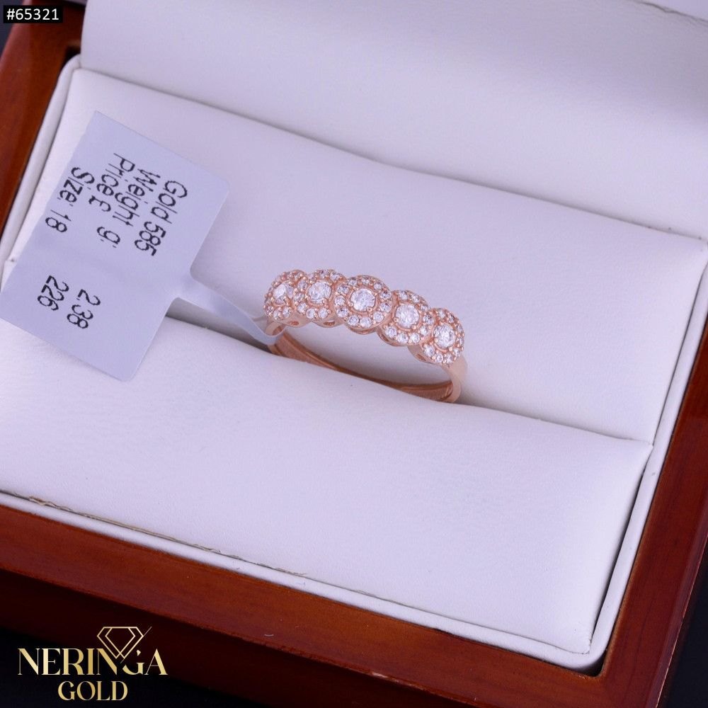 Rose gold women's ring #65321