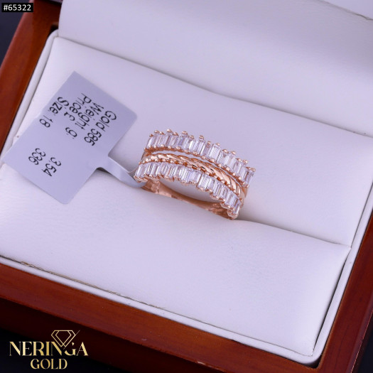 Rose gold women's ring #65322