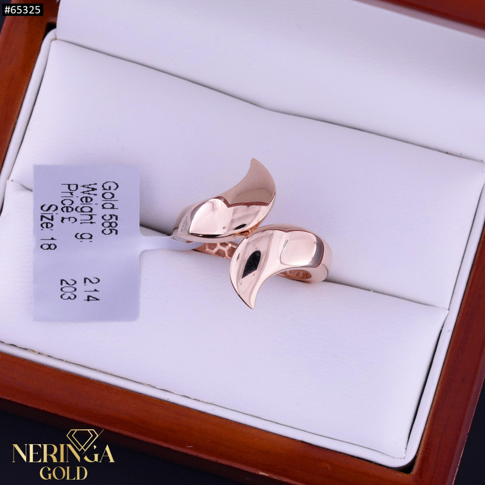 Rose gold women's ring #65325