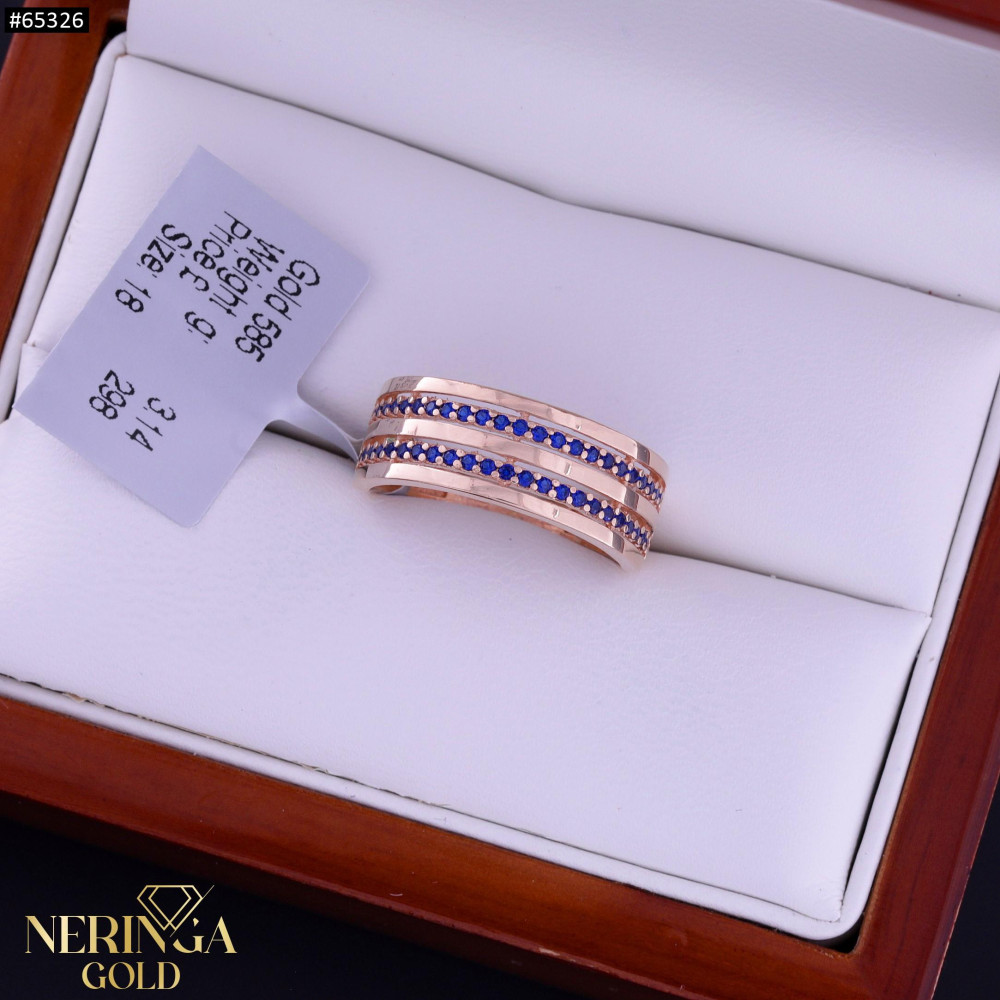 Rose gold women's ring #65326