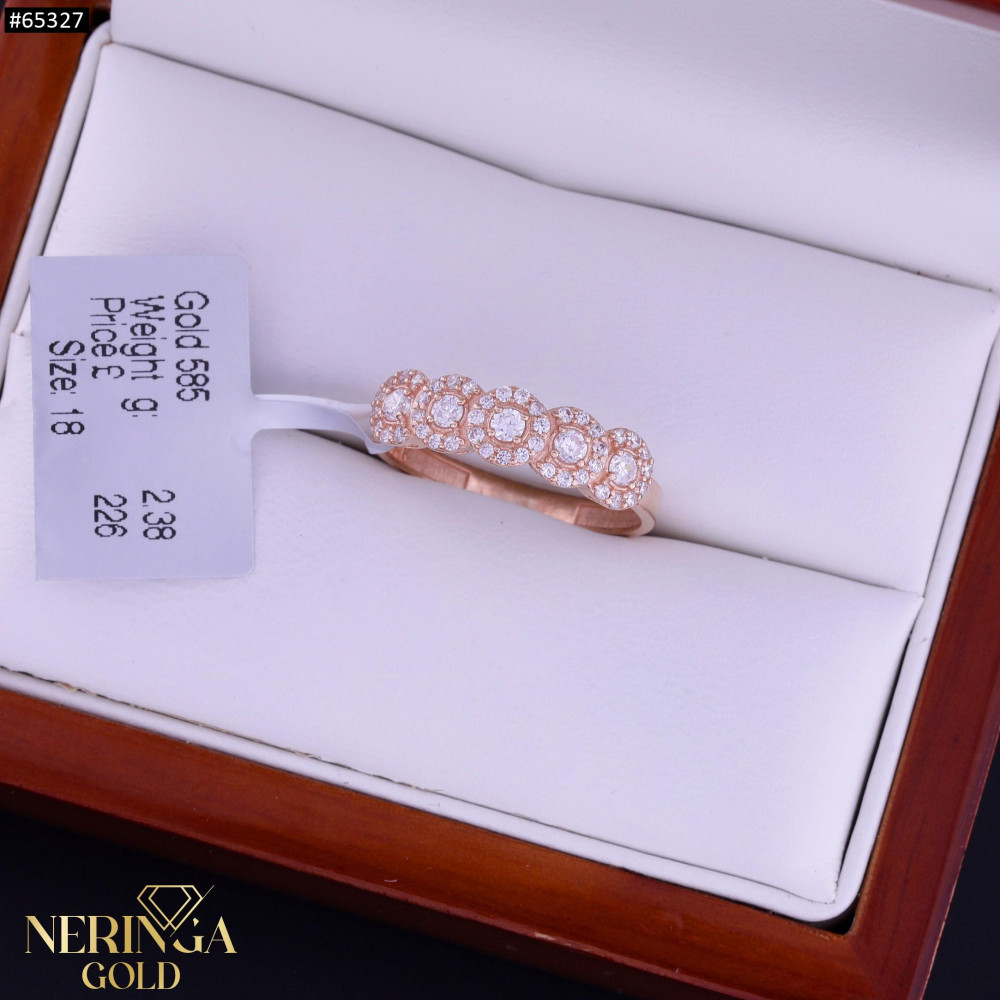Rose gold women's ring #65327