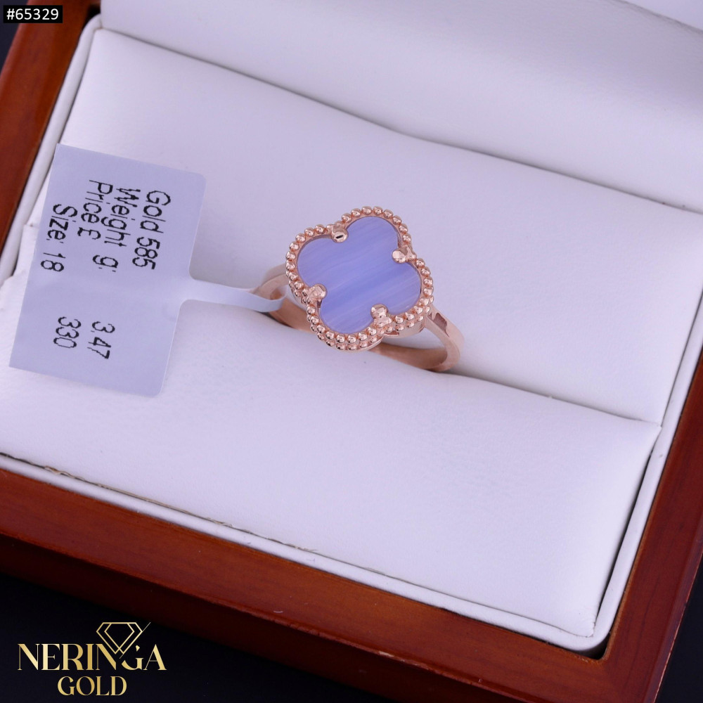 Rose gold women's ring #65329