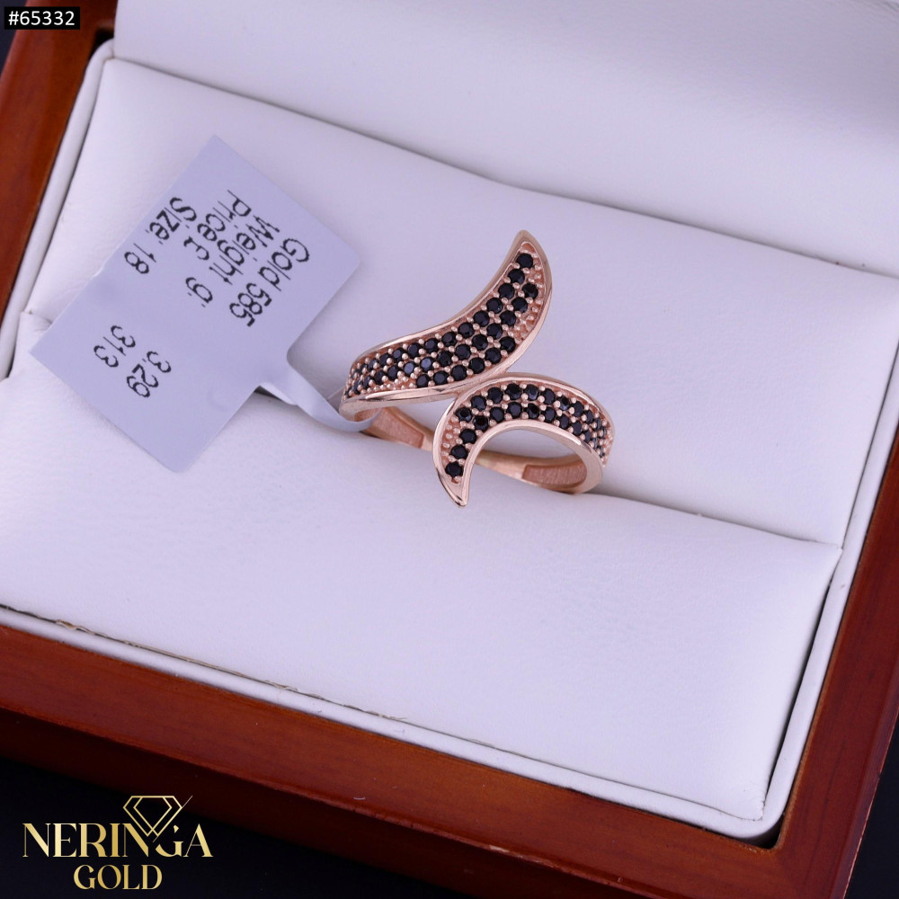 Rose gold women's ring #65332