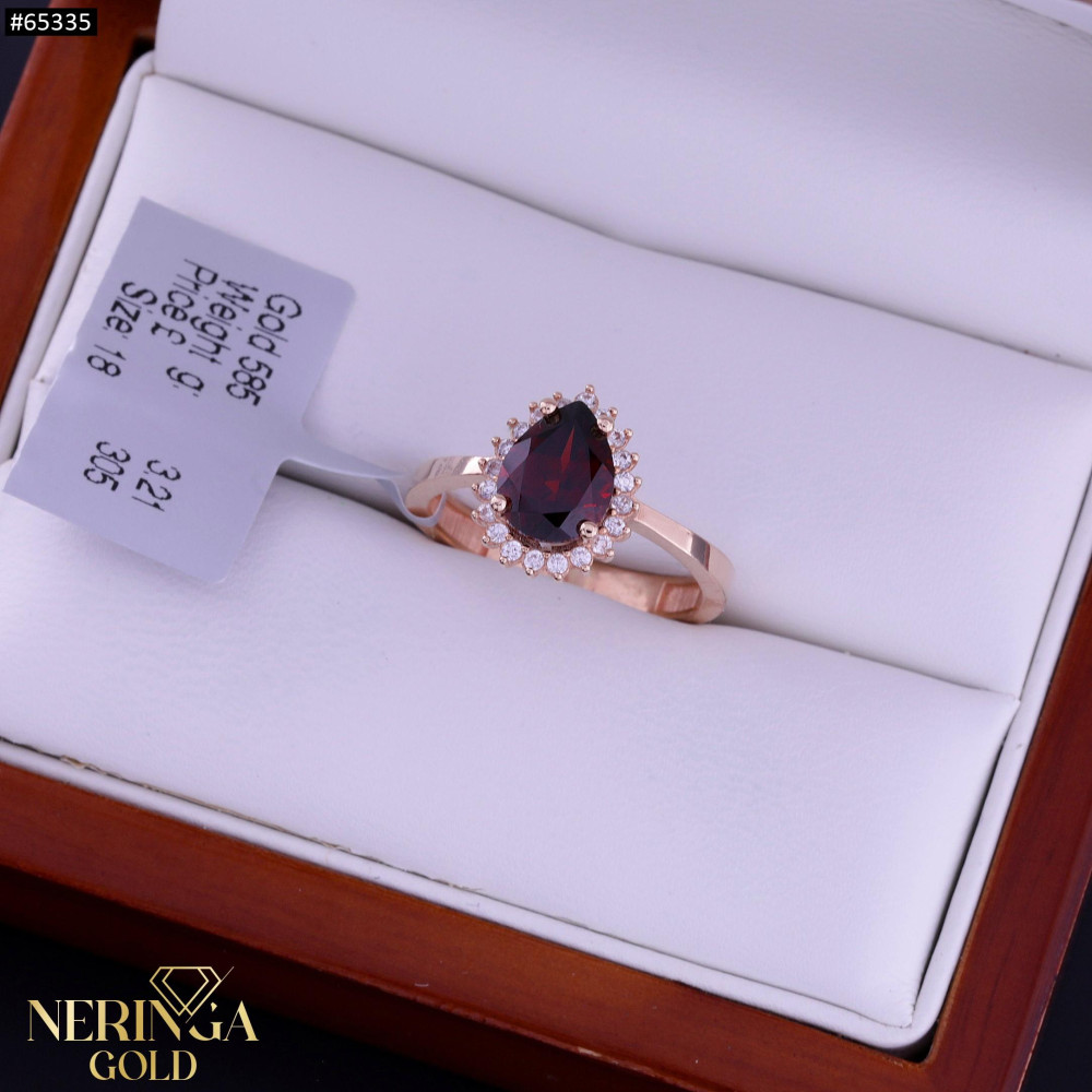 Rose gold women's ring #65335