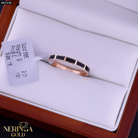 Rose gold women's ring #65348
