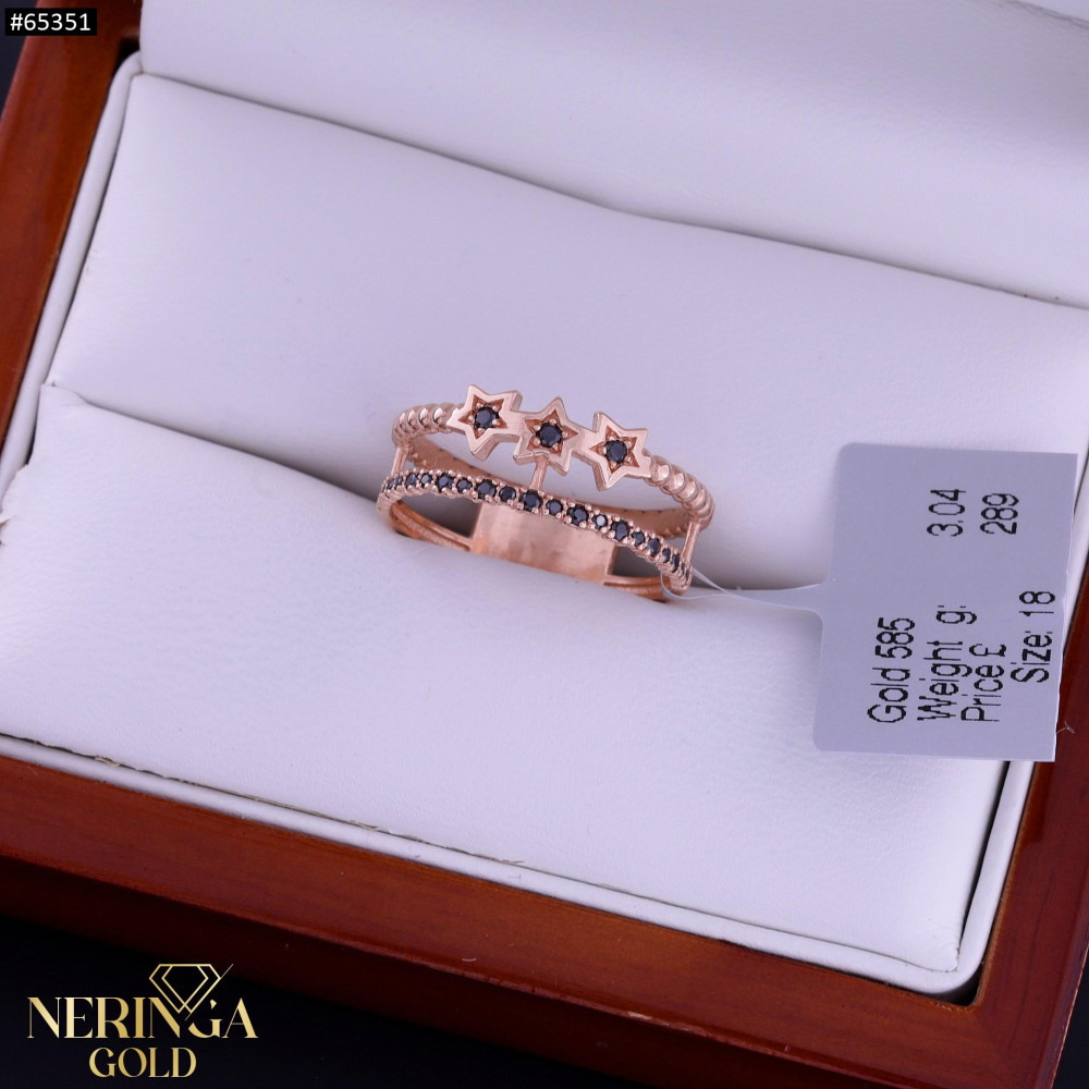 Rose gold women's ring #65351