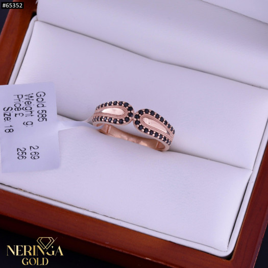 Rose gold women's ring #65352