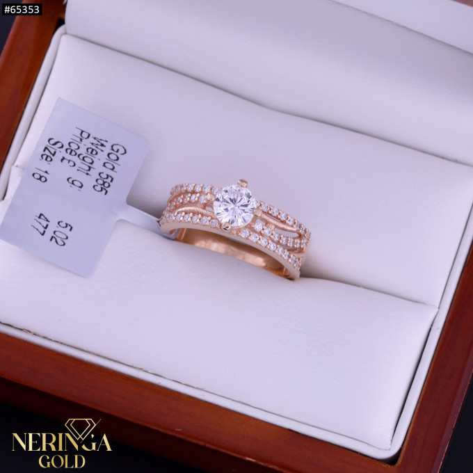 Rose gold women's ring #65353 Rose gold women's ring #65353